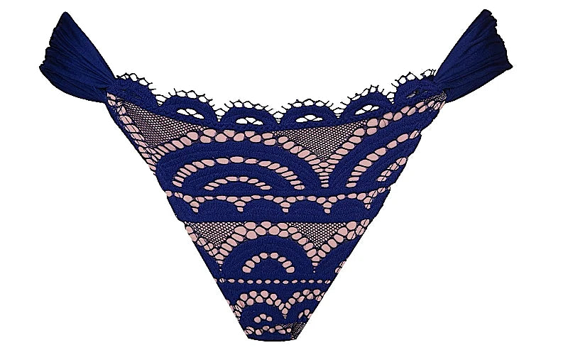 Lace Halter-Lace Fanned Bikini