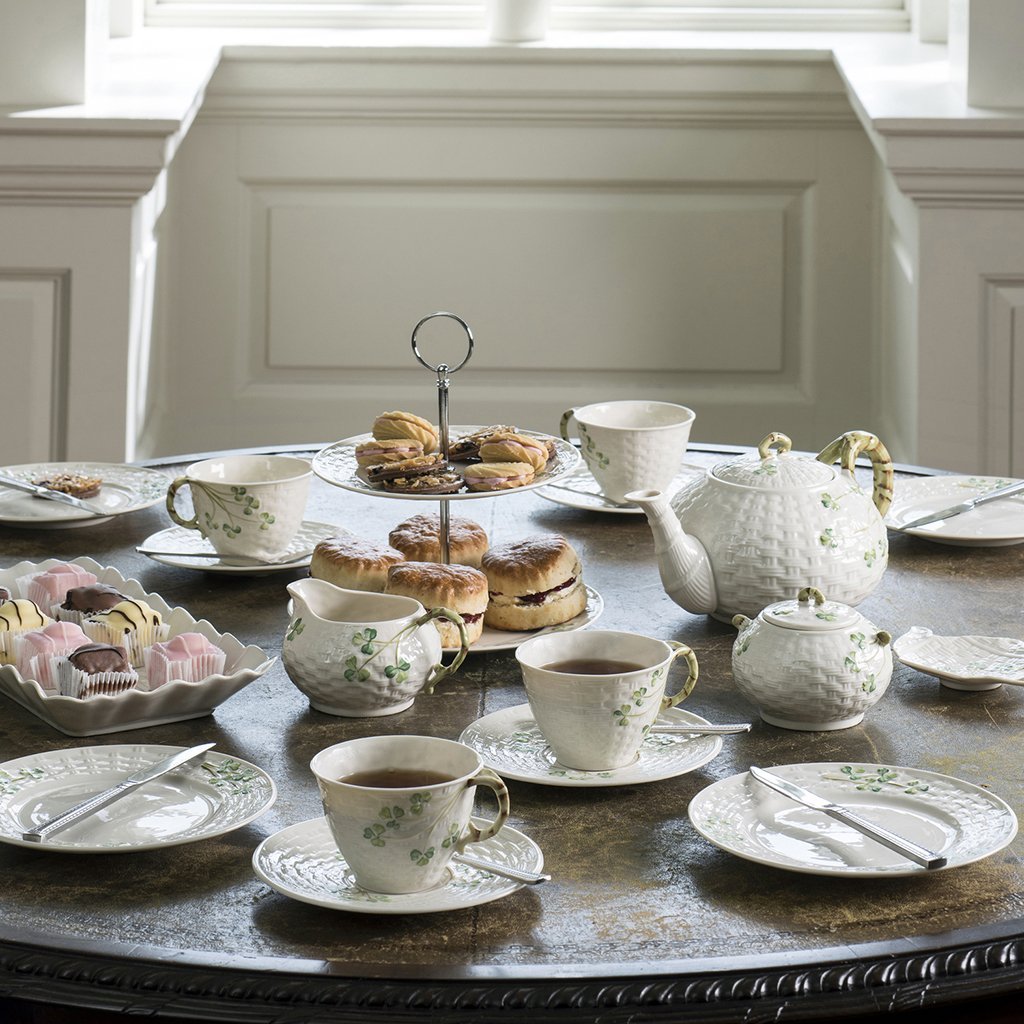 Belleek Shamrock Tableware Starter/Dessert plate