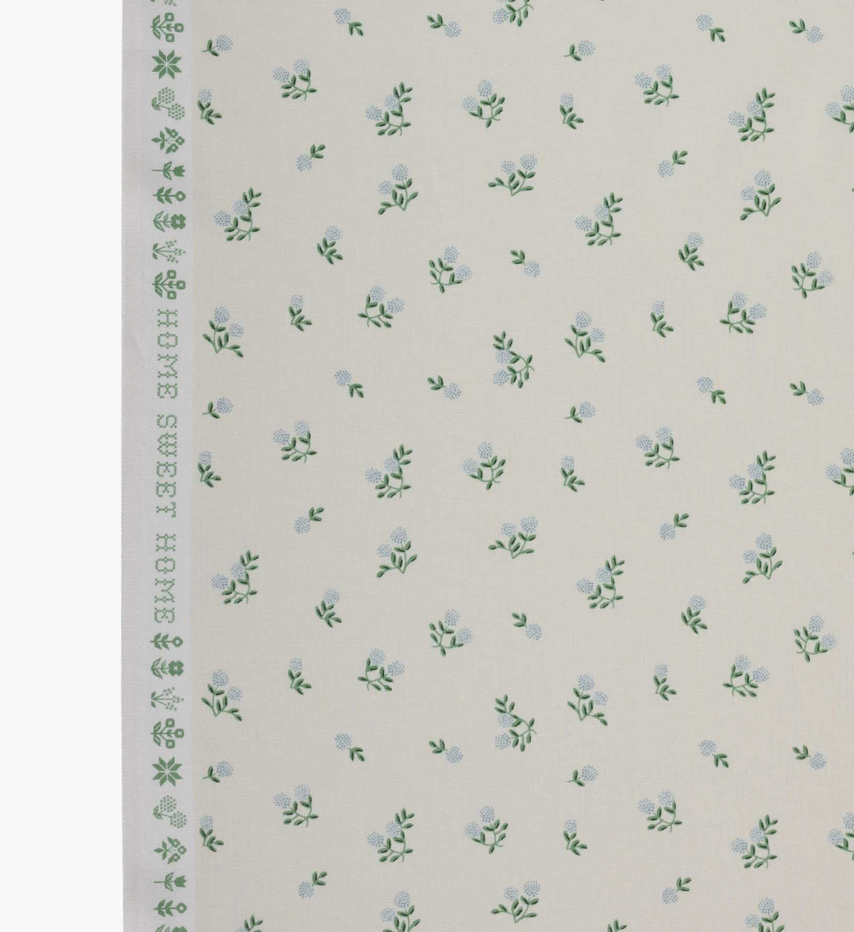Ditsy Hydrangea Cotton Fabric - Cream