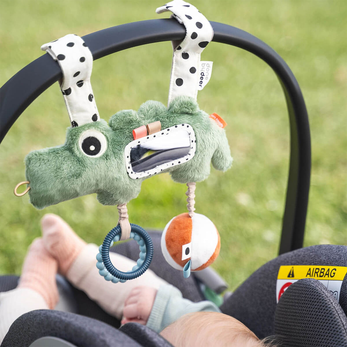 Done By Deer Hanging Activity Toy Croco Green