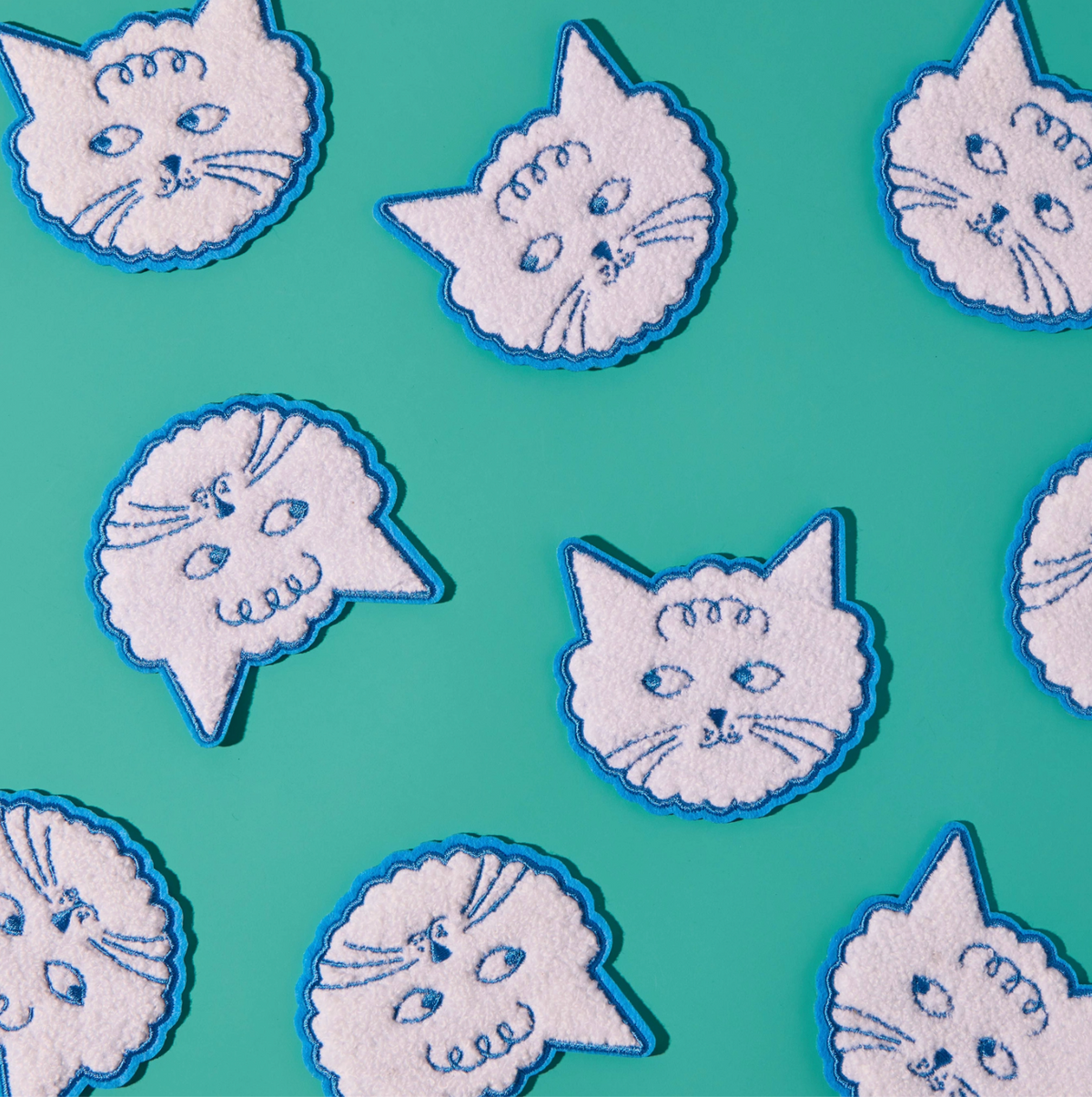 Cloud Cat Chenille Head Patch