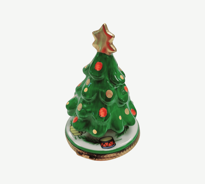 Christmas Tree With Star Figurine Porcelain Limoges Christmas Tree French Trinket Box