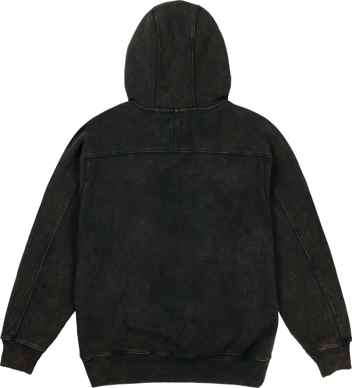 DASH LINE HOOD ACID WASHED BLACK