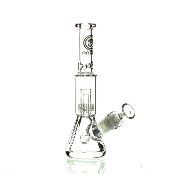 ENCORE 9" BEAKER W/MATRIX SHOWERHEAD PINK - Smoke Spot Smoke Shop