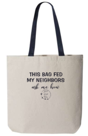 GRACE FILLED TABLE CANVAS TOTE BAG