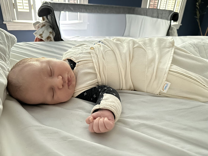 Halo Sleepsack Swaddle 100% Organic Cotton - Cream NB & Preemie 1.5 Tog