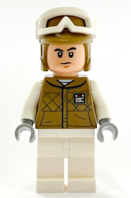 Hoth Rebel Trooper Dark Tan Uniform and Helmet, White Legs