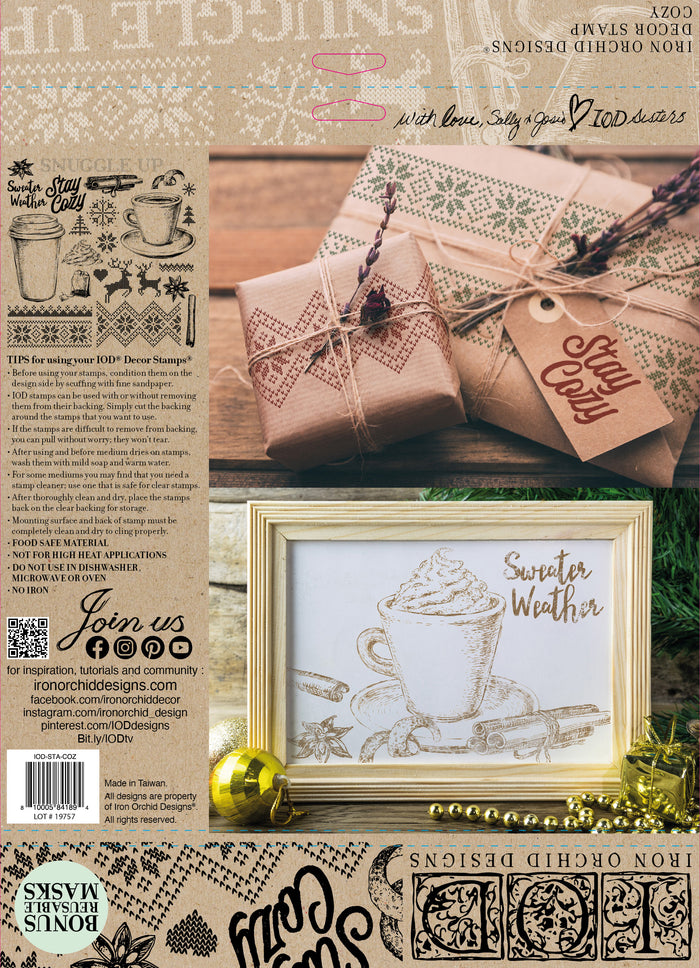 NEW! Iron Orchid Décor Stamp Set - 12x12 - Cozy - LIMITED EDITION