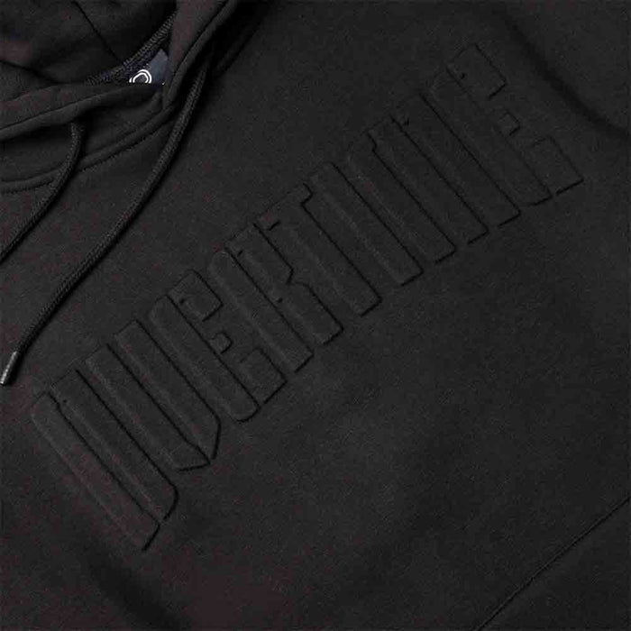Up close, front view of the Overtime Embossed Hoodie.