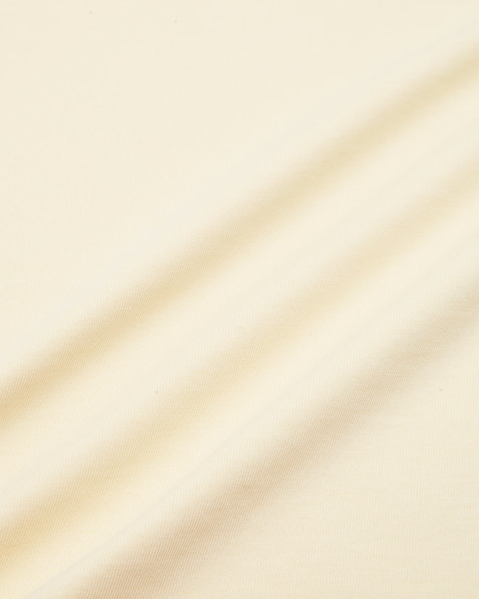 PANELLED CROP TEE - Cream / Charcoal
