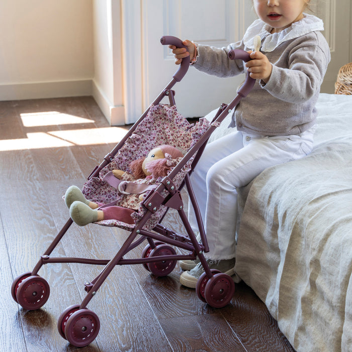 Pasito a Pasito - Doll Stroller - Cherry Flowers - Mabel & Fox
