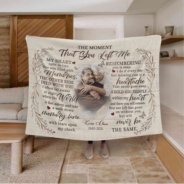 Personalized In Loving Memory Blanket Loss Of Father, Memorial Custom Photo Blanket