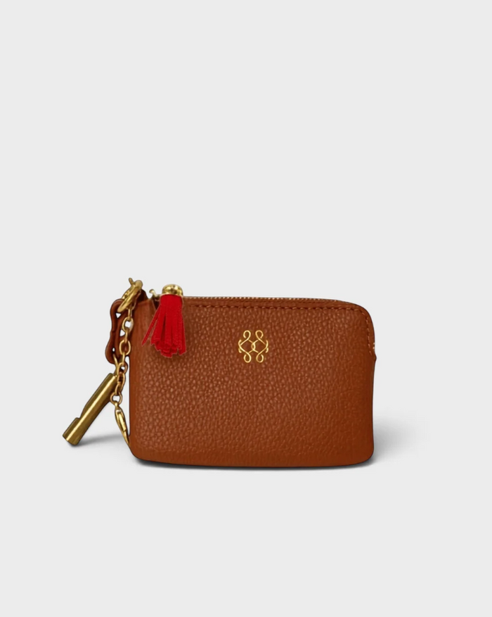 RFID Card Wallet Keychain Cognac Wallets in at Wrapsody