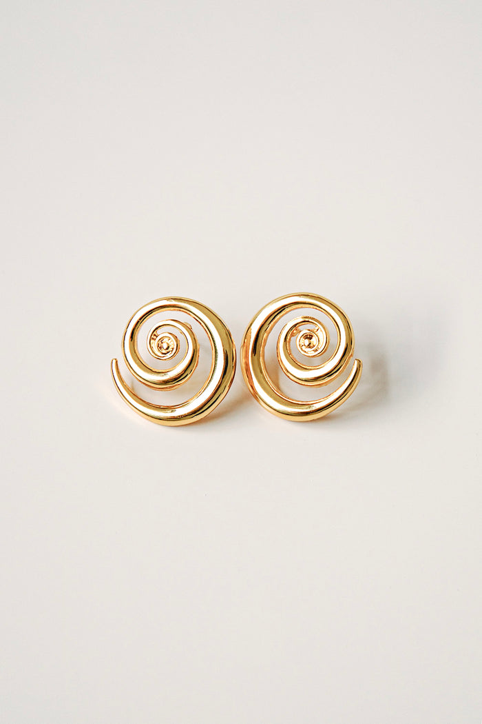 Scarlet Swirl Earrings Gold