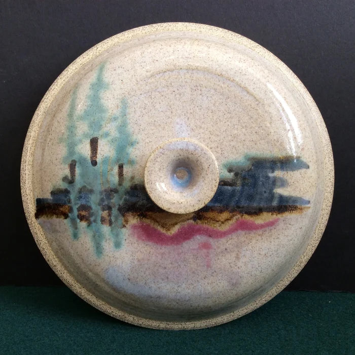 Small Covered Casserole, Adirondack Scene