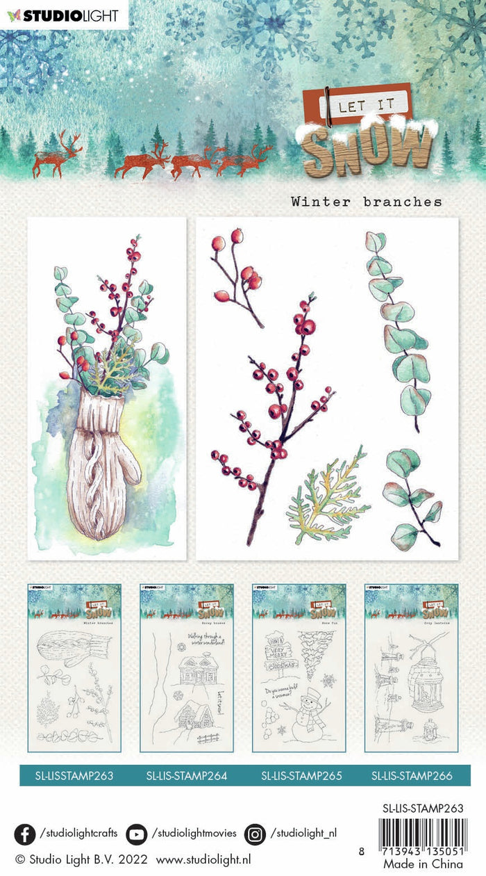 Studio Light Let It Snow Clear Stamps - Nr. 263, Winter Branches