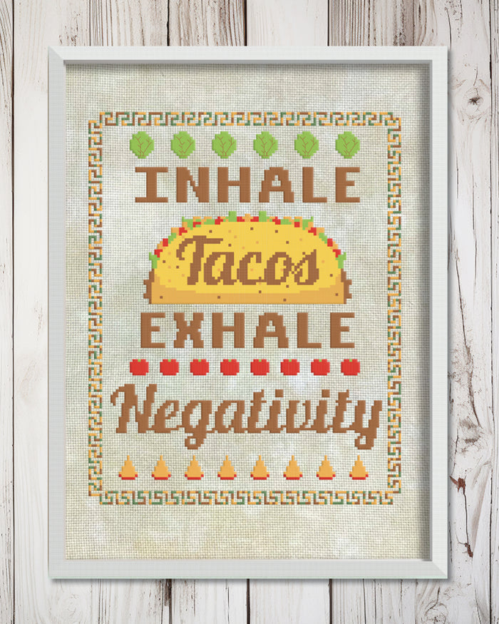 Taco Love Cross Stitch Pattern