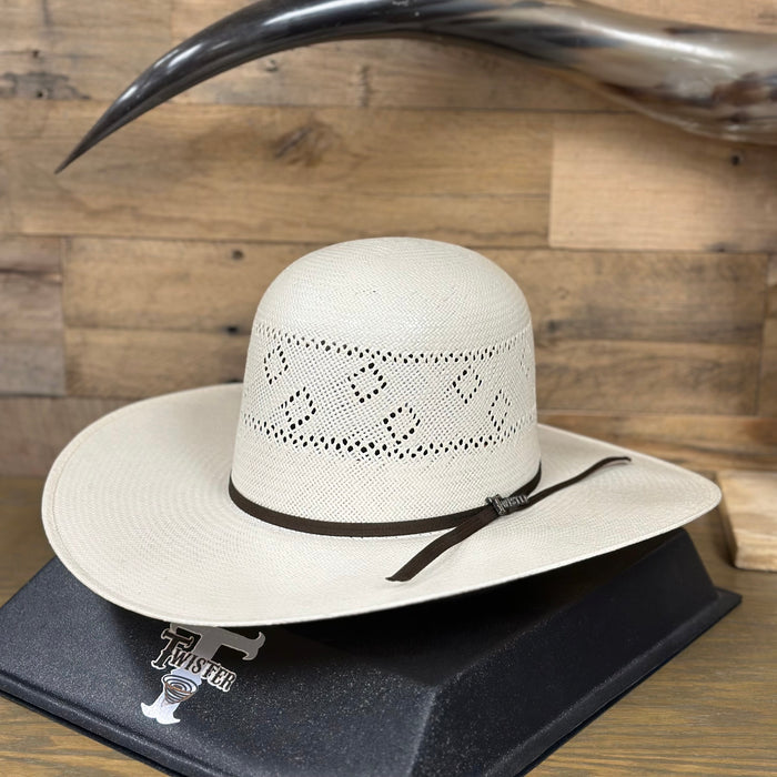 Twister 30X Shantung Straw Open Crown Hat in Ivory