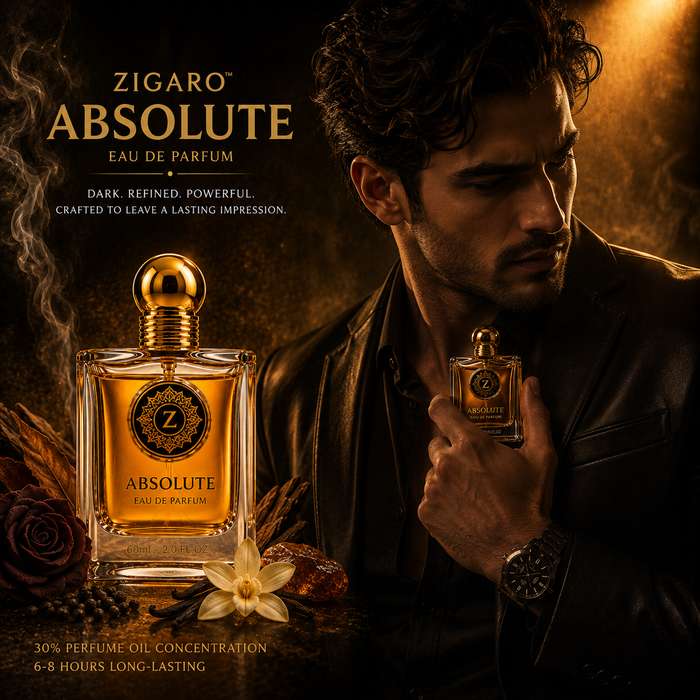Zigaro Absolute EDP || Smoky Woody Leather Eau de Parfum for Men