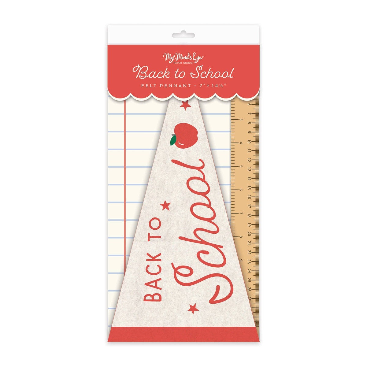 Back to School Ruler Felt Pennant Banner