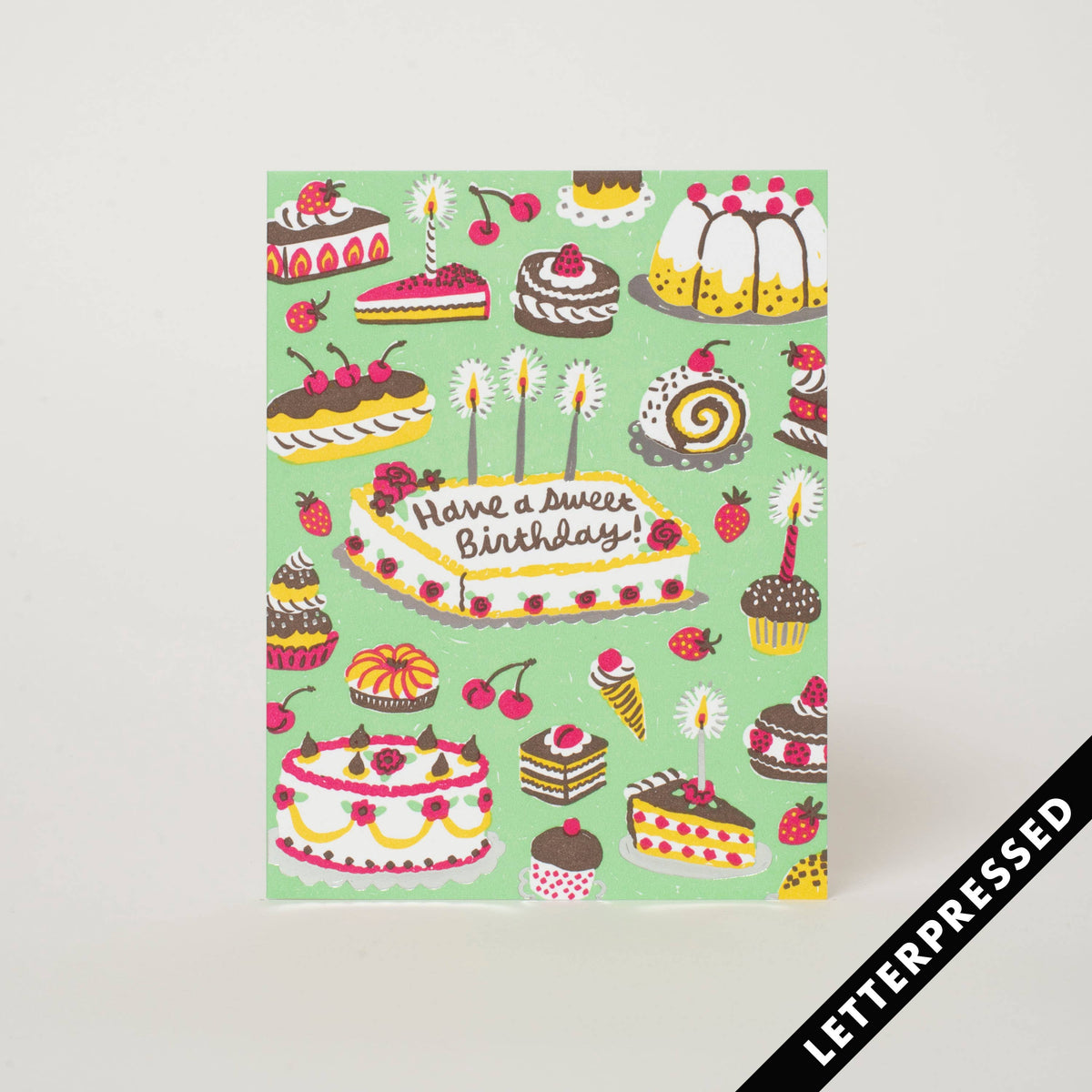 Birthday Sweets Spread Letterpress Card - Phoebe Wahl