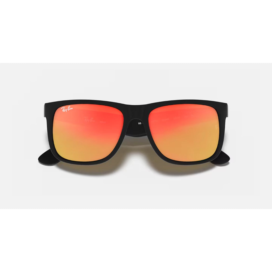 RAYBAN - JUSTIN | Black Rubber w/ Red