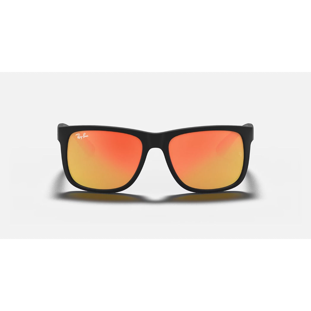RAYBAN - JUSTIN | Black Rubber w/ Red