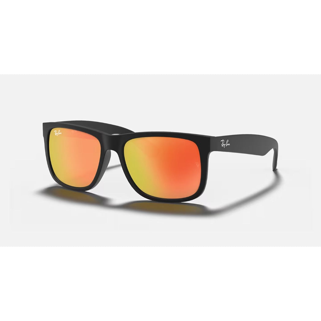 RAYBAN - JUSTIN | Black Rubber w/ Red