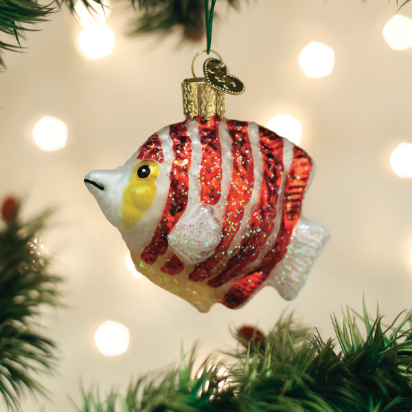 Peppermint Angelfish Ornament