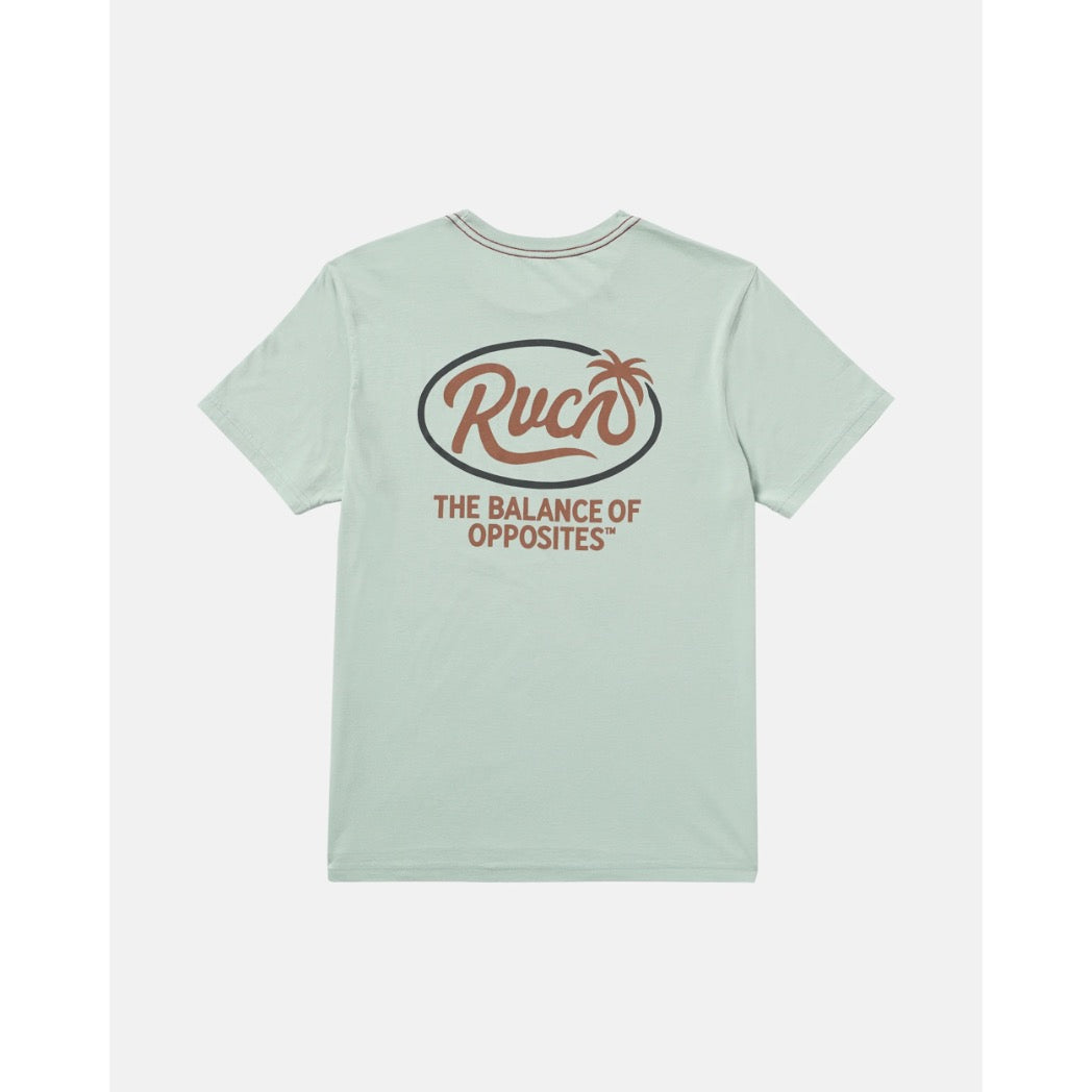 RVCA - FROND SCRIPT T-SHIRT | BLUE HAZE