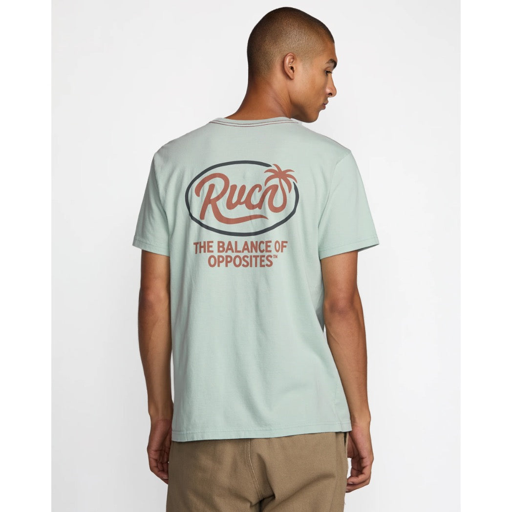 RVCA - FROND SCRIPT T-SHIRT | BLUE HAZE