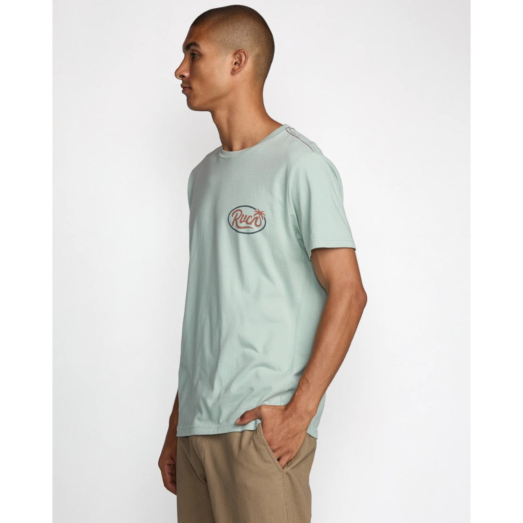 RVCA - FROND SCRIPT T-SHIRT | BLUE HAZE