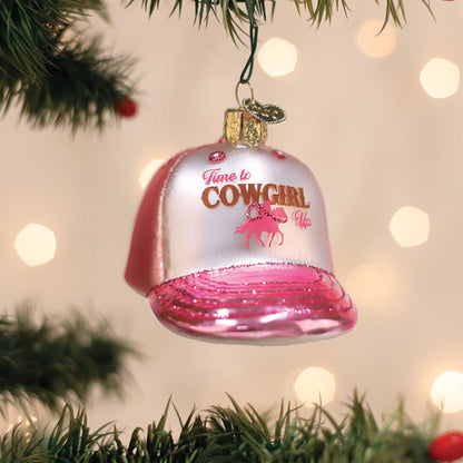 Cowgirl Trucker Cap Ornament