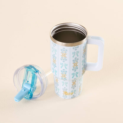 20 oz Lifestyle Flip Straw Tumbler-Oh So Fancy Blue