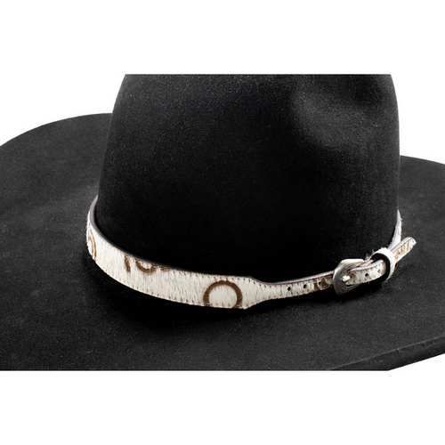 3D Belt Co. Calf Hair & Brands Buckled Hat Band
