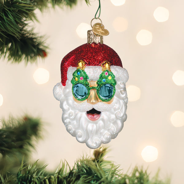 Christmas Tree Shades Santa Ornament