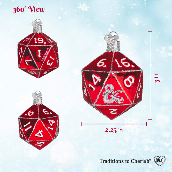 Dungeons & Dragons D20 Dice Ornament