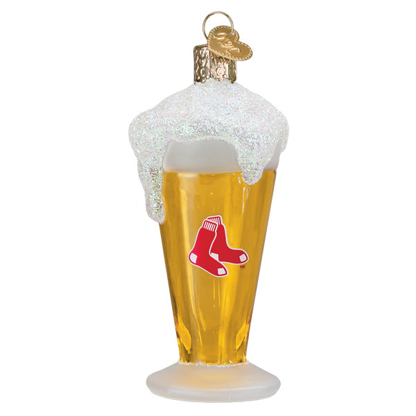 Red Sox Glass Of Beer Ornament