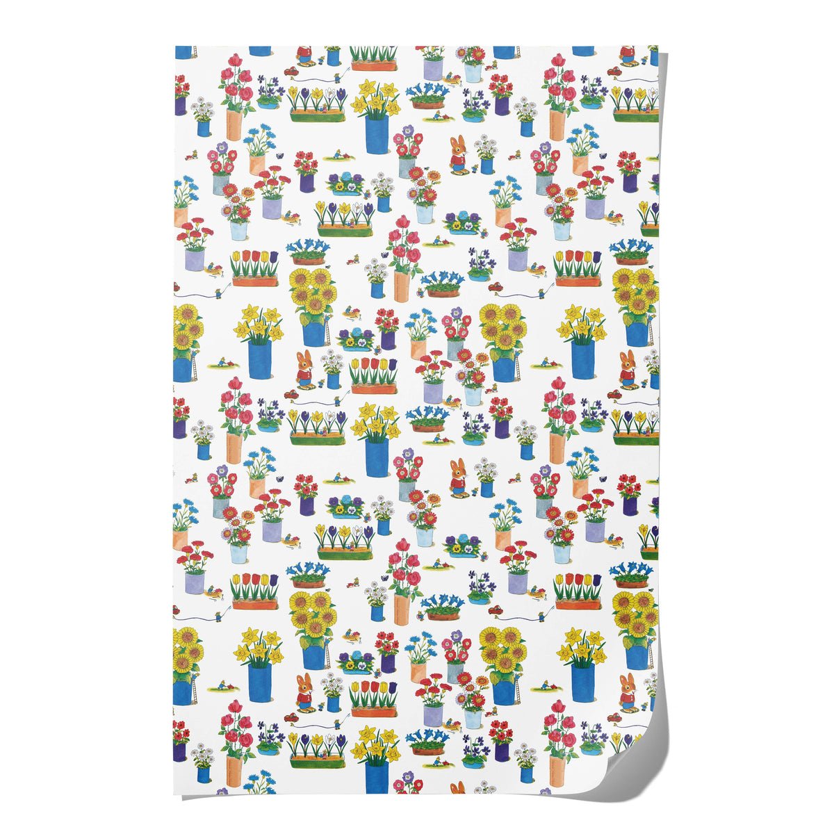 Busytown Flowers wrapping paper (roll or sheet)