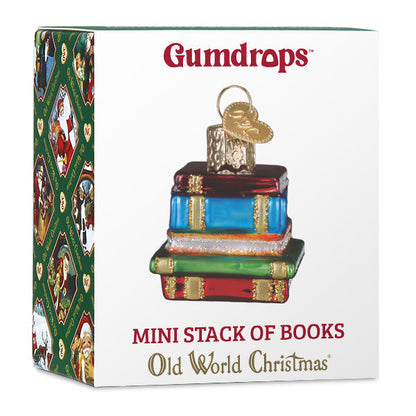 Mini Stack Of Books Ornament