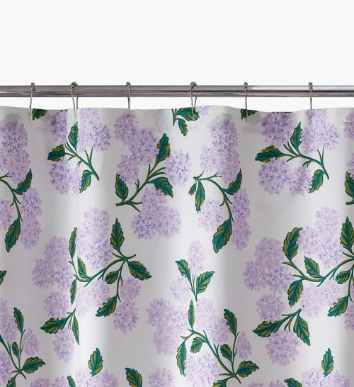 Percale Shower Curtain - Hydrangea Lilac