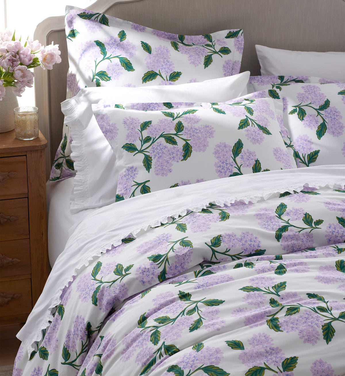 Percale Sham - Hydrangea Lilac