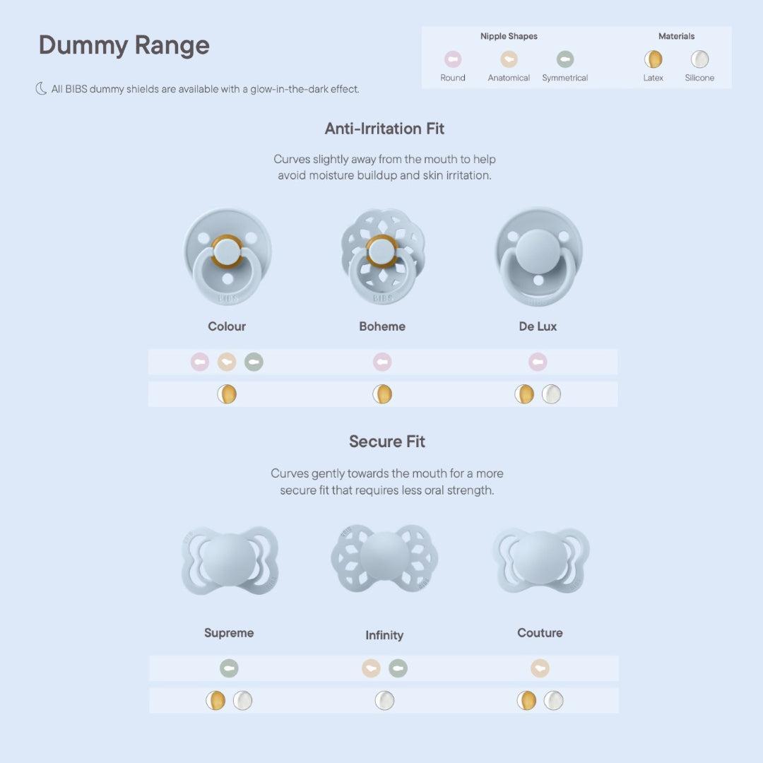 BIBS Infinity Symmetric Pacifier - Fossil Grey - Silicone