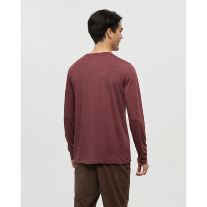 TENTREE - BAKER LONGSLEEVE TEE | Deep Burgundy Heather
