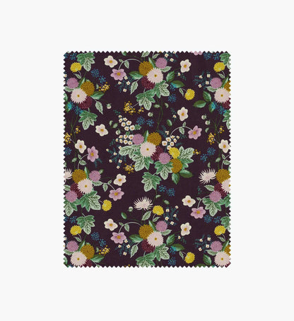Dahlia Cotton Fabric - Aubergine
