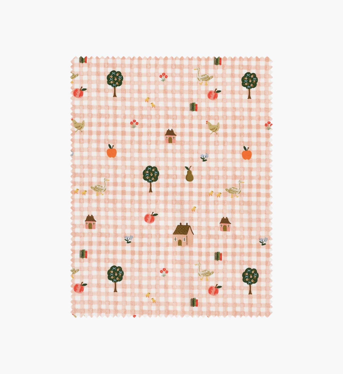Farmhouse Gingham Cotton Fabric - Pink