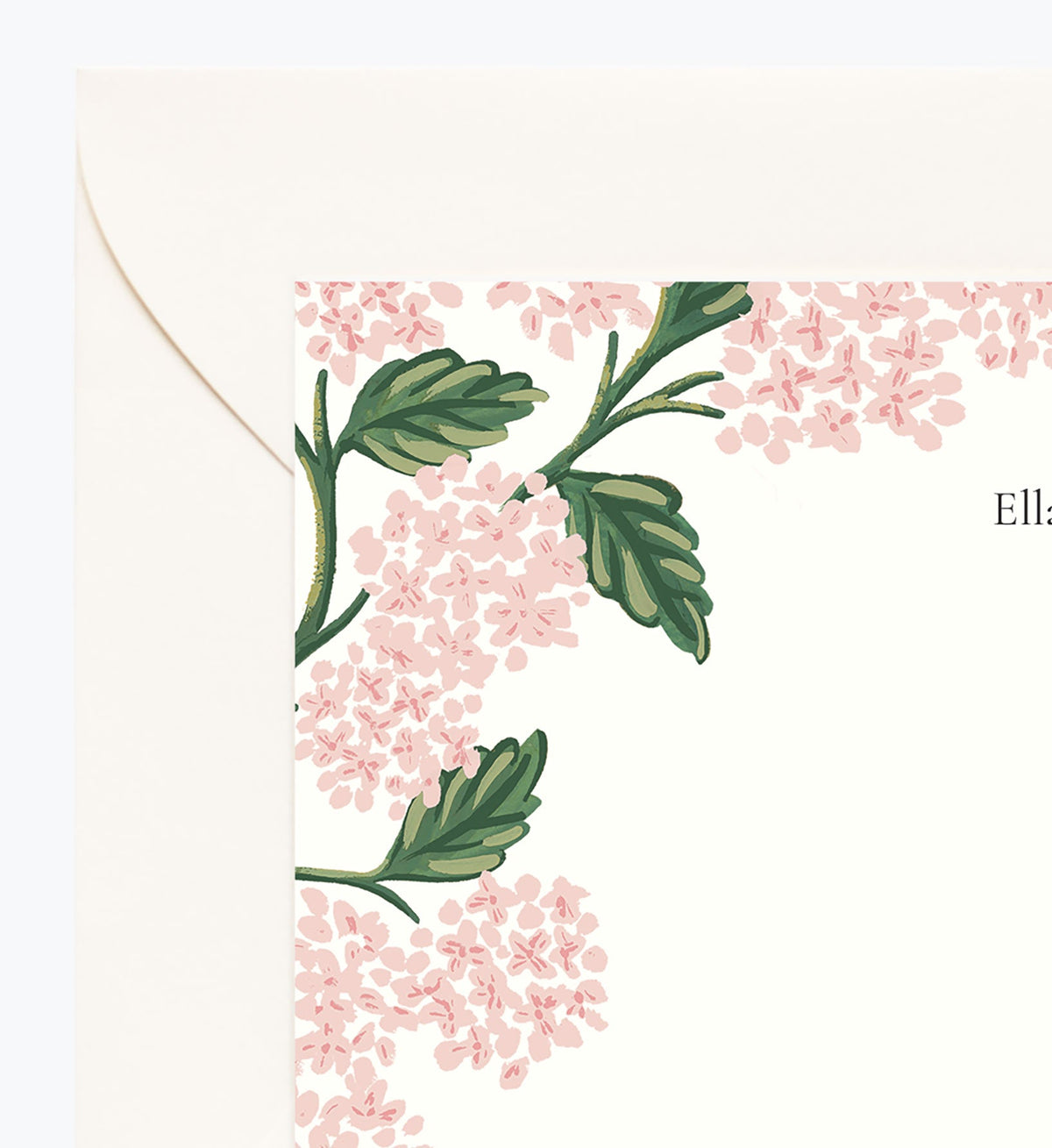 Floral Personalized Stationery  - Hydrangea Blush