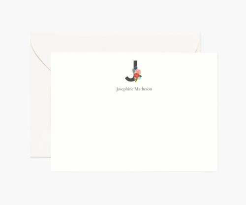 Monogram Personalized Stationery - J