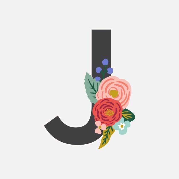 Monogram Personalized Stationery - J