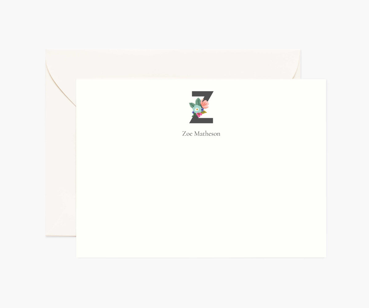 Monogram Personalized Stationery - Z